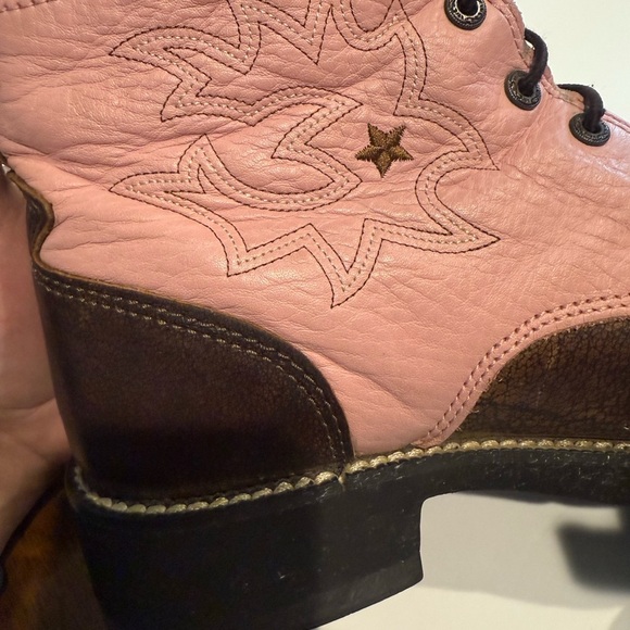 Ariat Brown and Pink Woman’s Boots size 8B - Picture 2 of 11